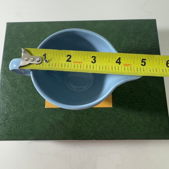 Vintage Homer Laughlin Genuine Fiesta Blue Creamer Dish PLEASE READ - Picture 9 of 9